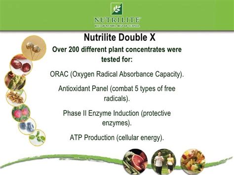 Study: Nutrilite Double X provides antioxidant benefits.